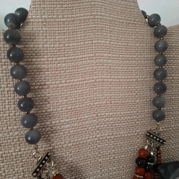Aquarius Bead and Shell Multiple Strand Necklace - Picture 3 of 7